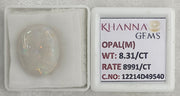 8.31/CT Natural Opal with Govt. Lab Certificate-12214D49540